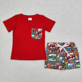 Cars Checkered Shorts Set