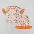 Blue Dog Ruffle PJ Set