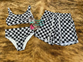 Western Checkered Men’s Swim Trunks