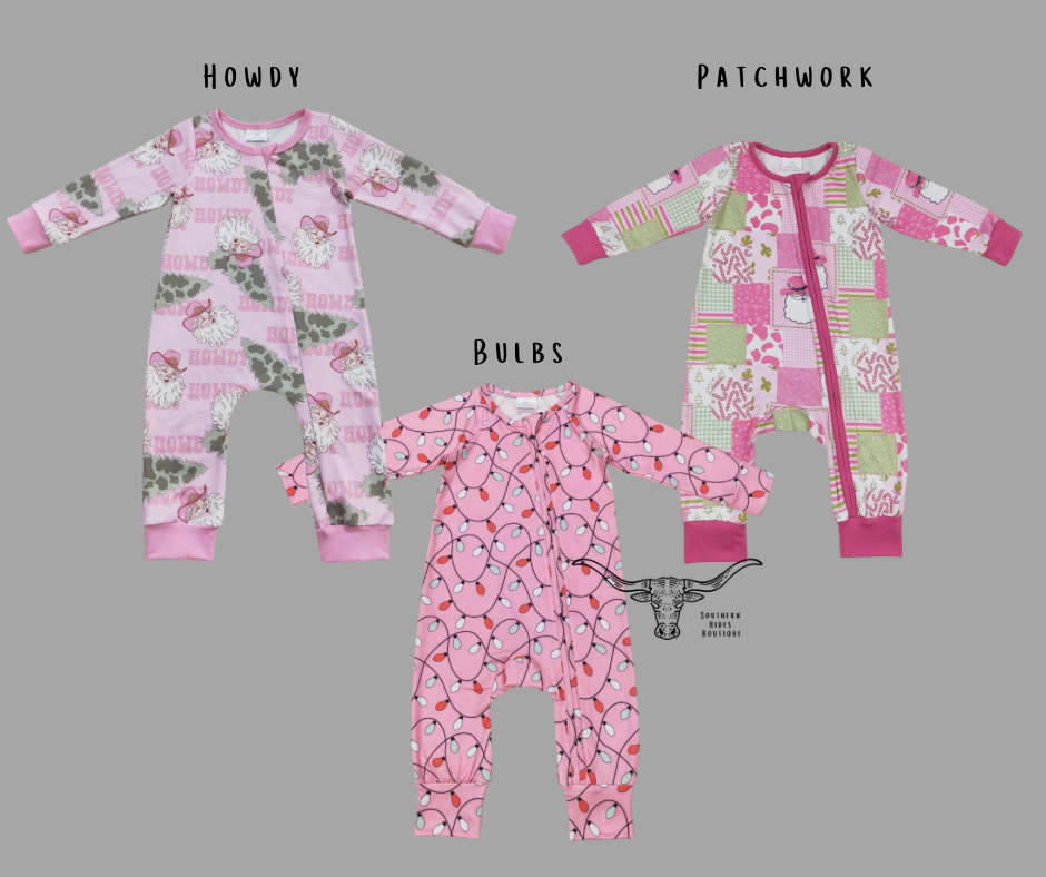 Pink Christmas Footies