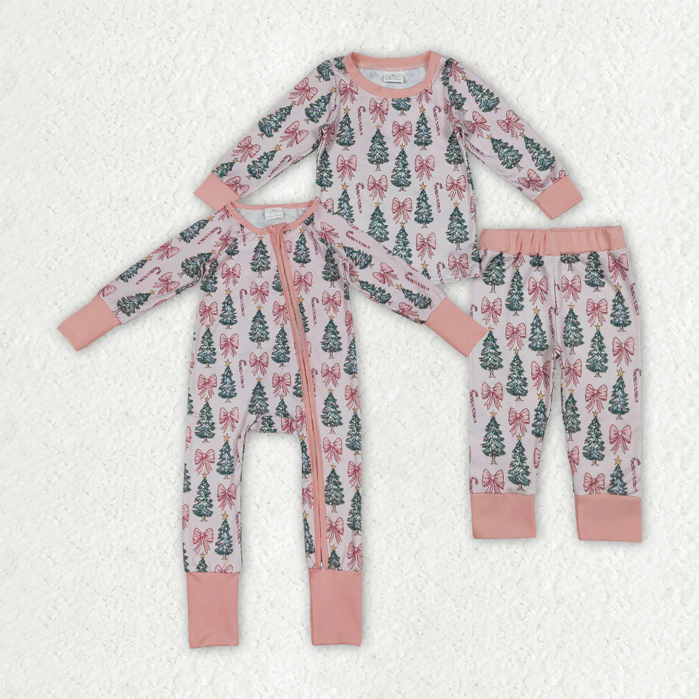 Pink Trees Christmas Jammies