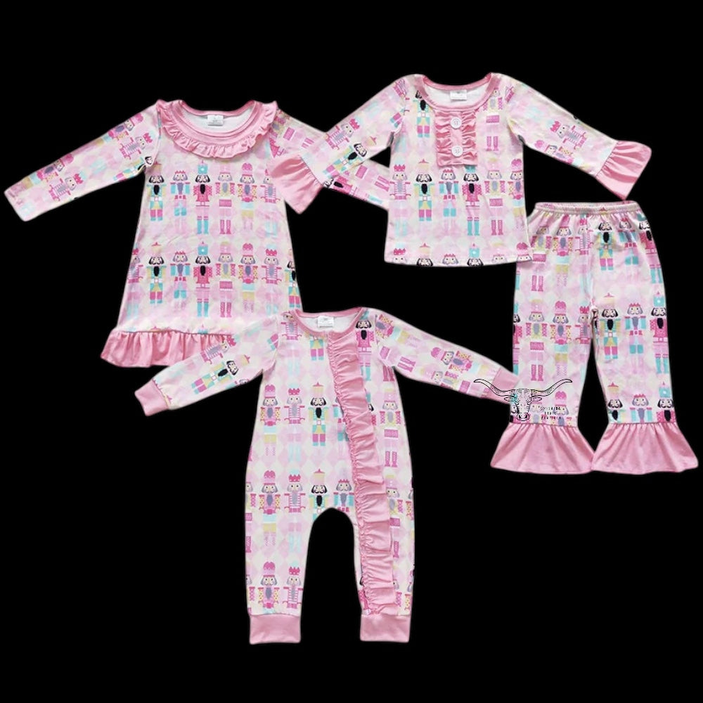 Pink Nutcracker Sibling PJs