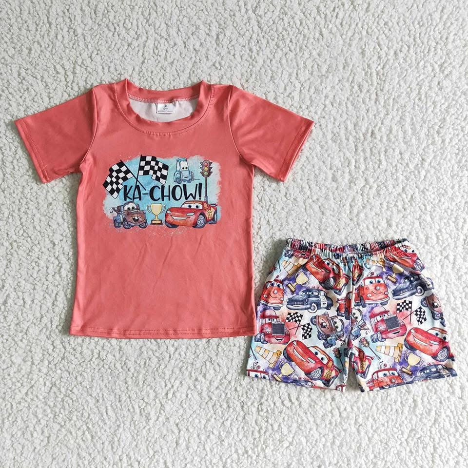 Boy’s Cars Shorts Outfit **PRE ORDER**