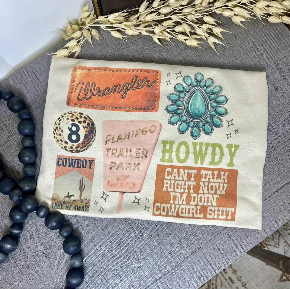 Howdy Collage Tee