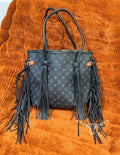 Black Fringe Tote