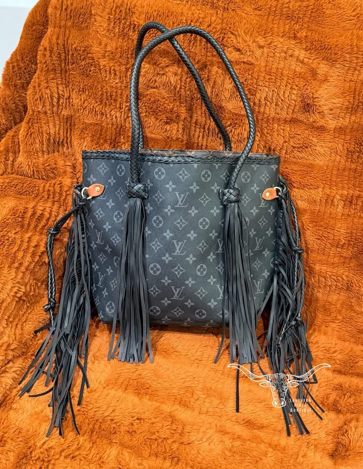Black Fringe Tote