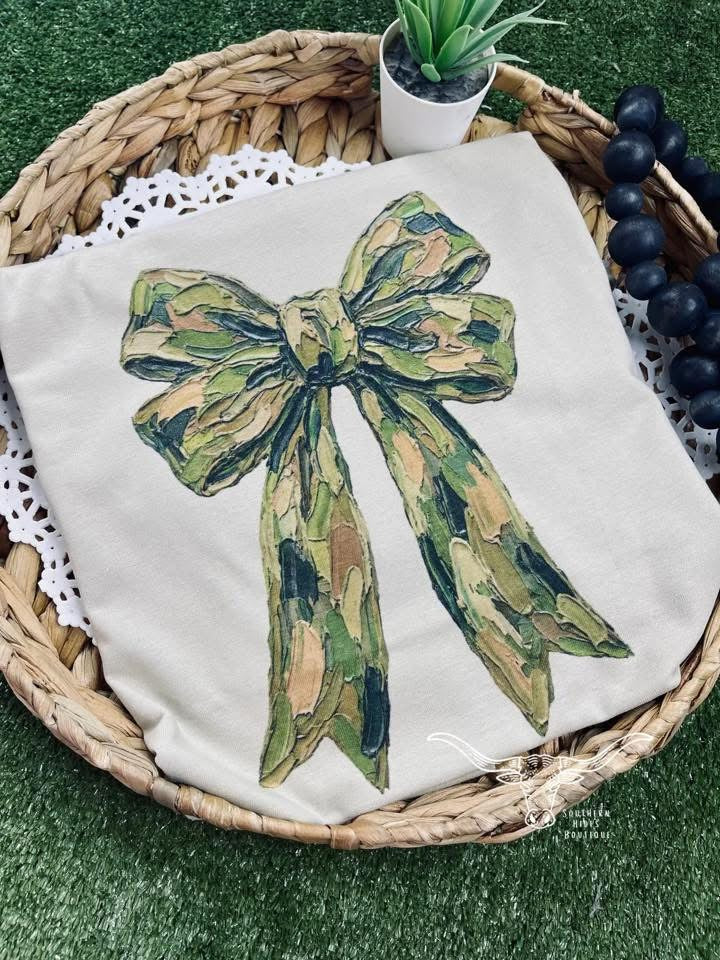Painted Camo Bow Tee