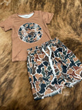 Camo Baseball Shorts Set **PRE ORDER**