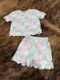 Patchwork Shorts Set **PRE ORDER**