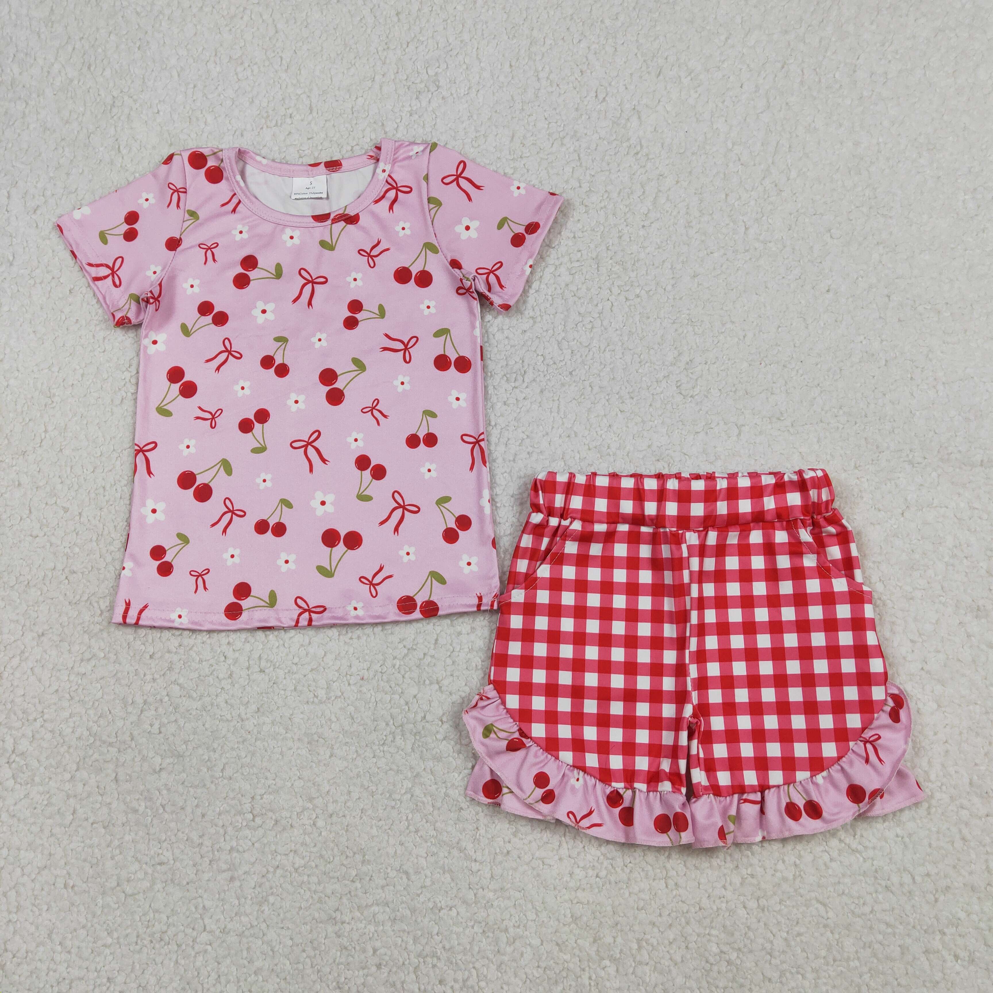 Cherry Shorts Set **PRE ORDER**