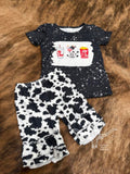 Cow Print Shorts Outfit **PRE ORDER**