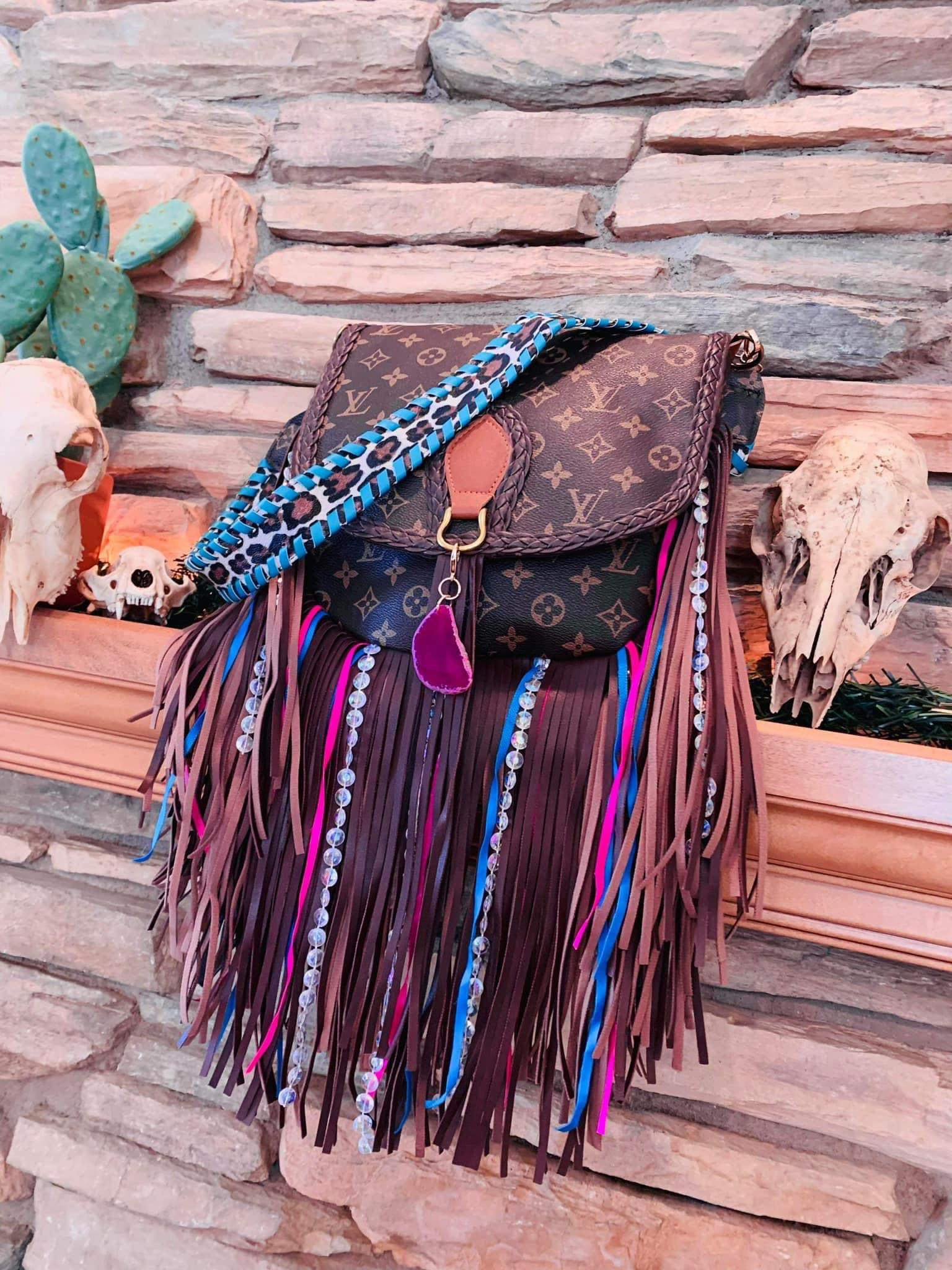 Leopard Fringe Crossbody