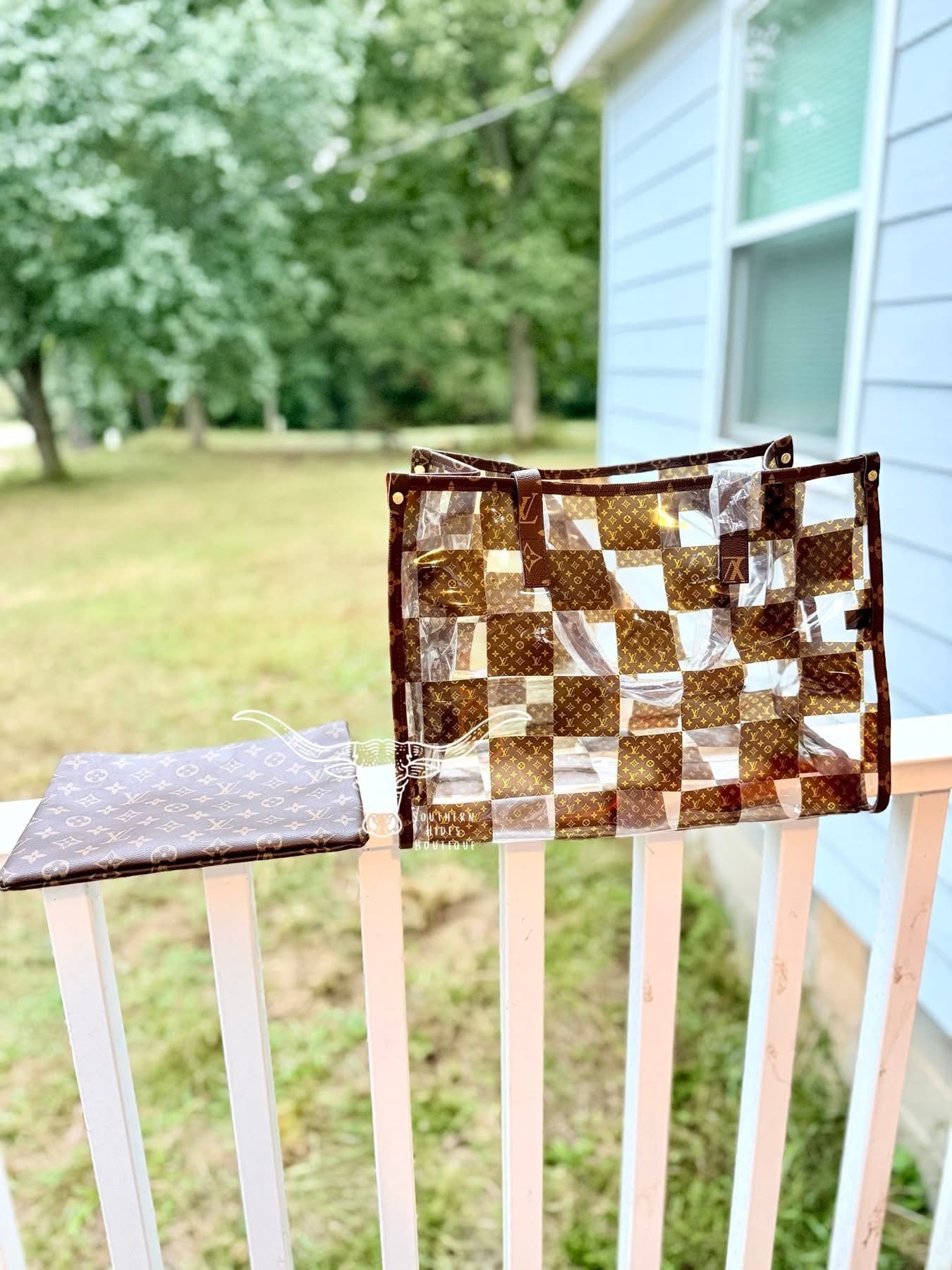Checkered Clear Tote