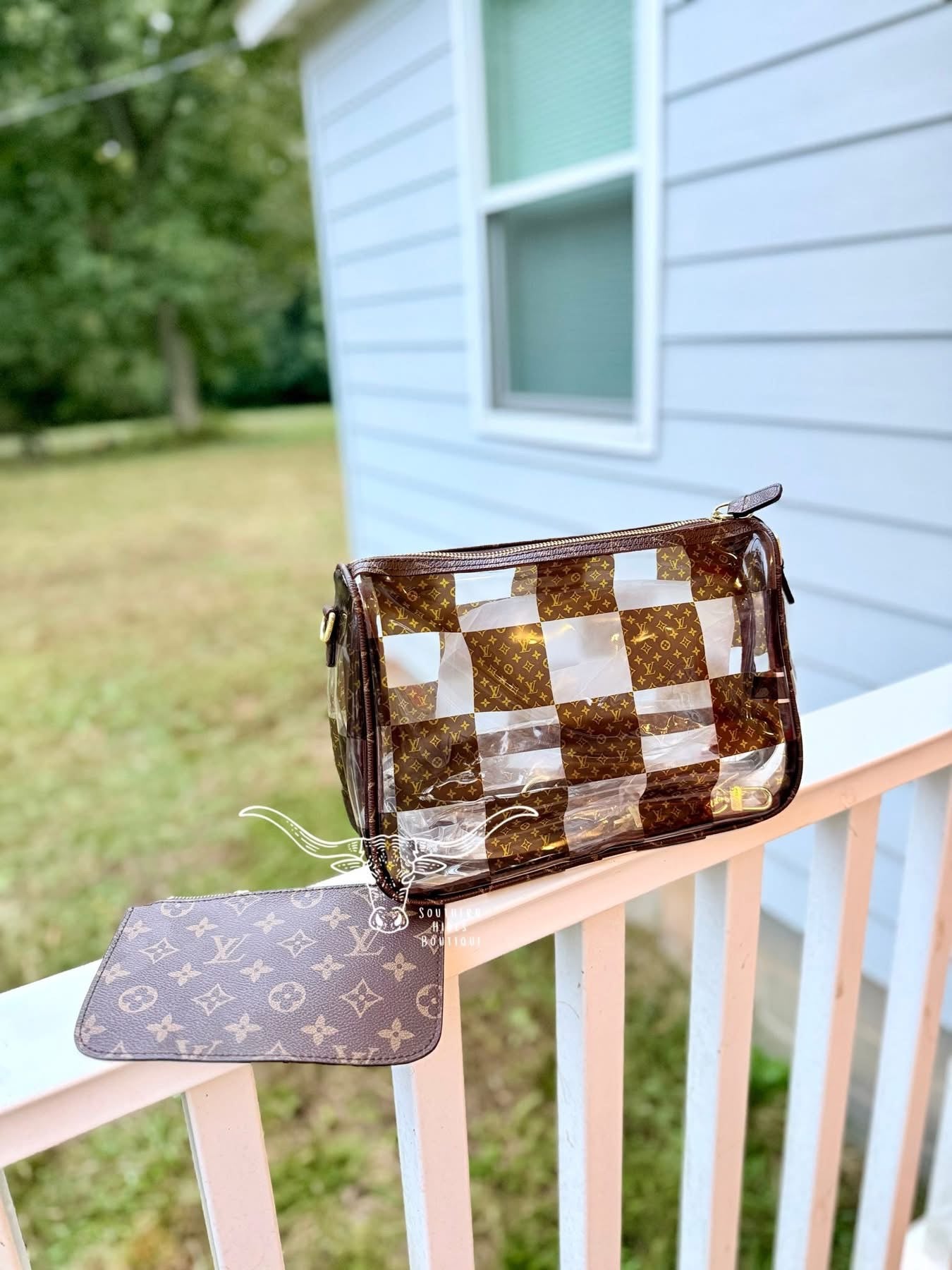 Checkered Clear Crossbody