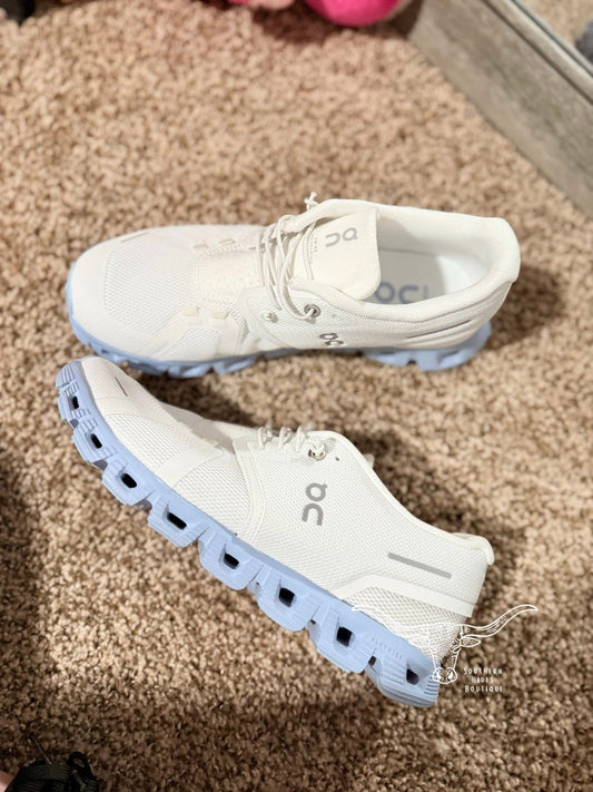 White & Blue Sneakers