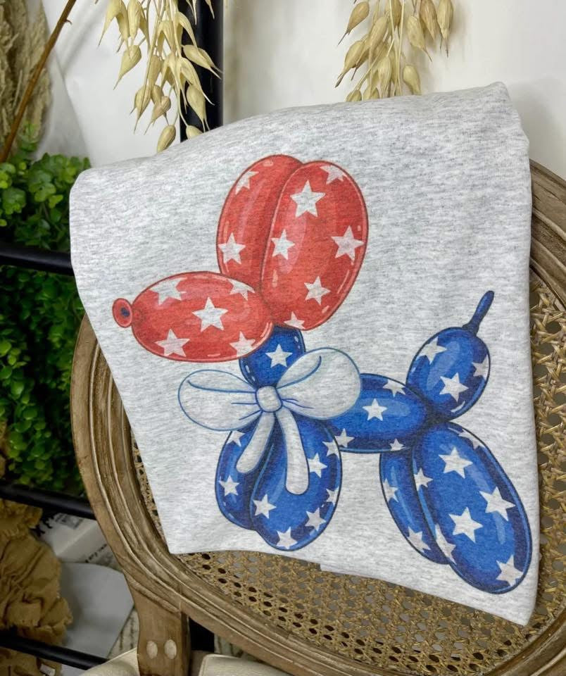 Patriotic Balloon Dog Tee (Gildan Tee)