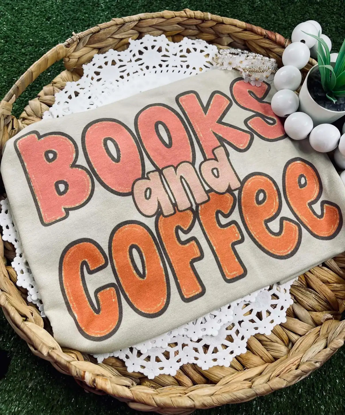 Books & Coffee Tee (Gildan Tee)
