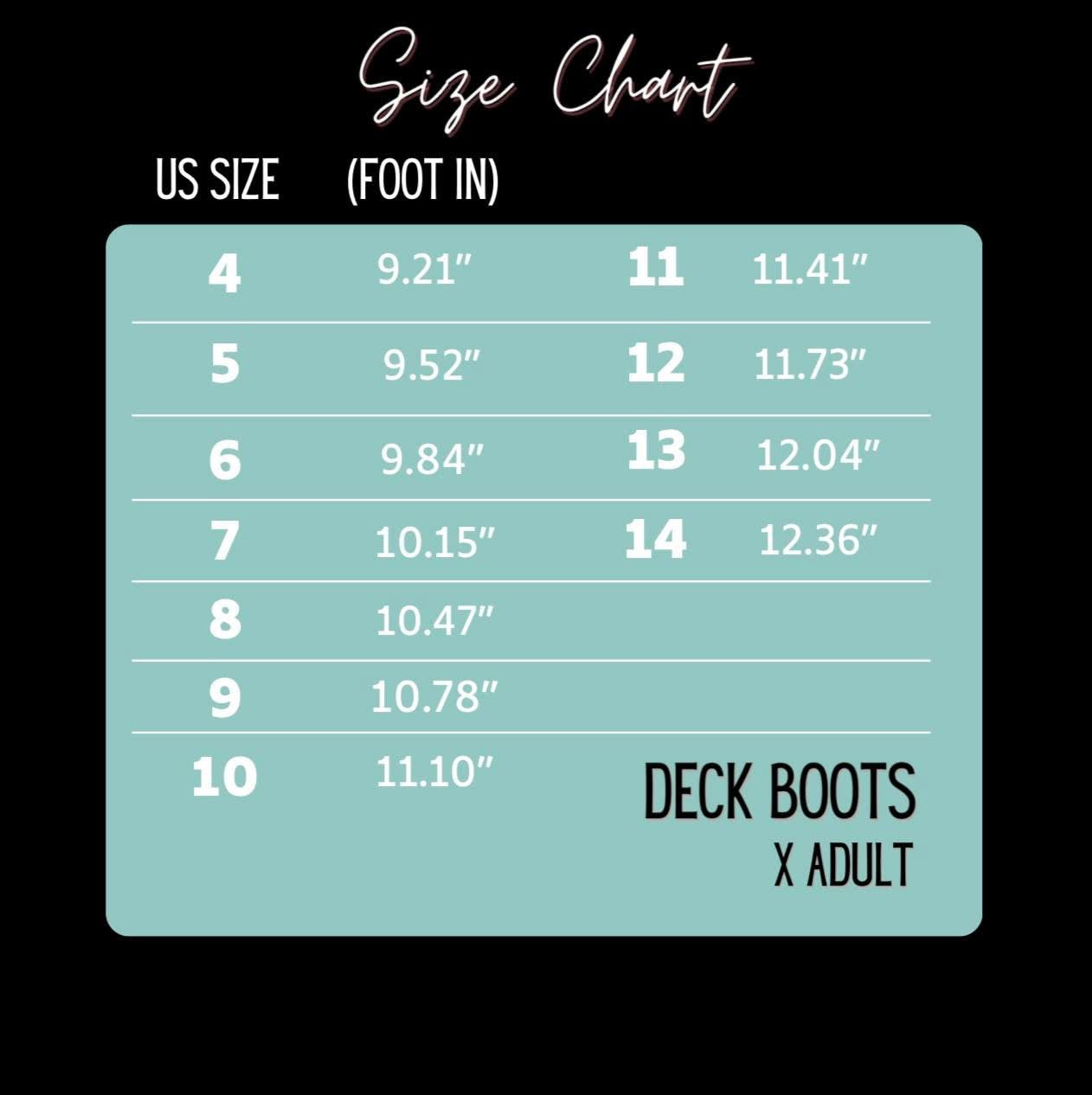 **ADULT DECK BOOTS ~ READ DESCRIPTION**
