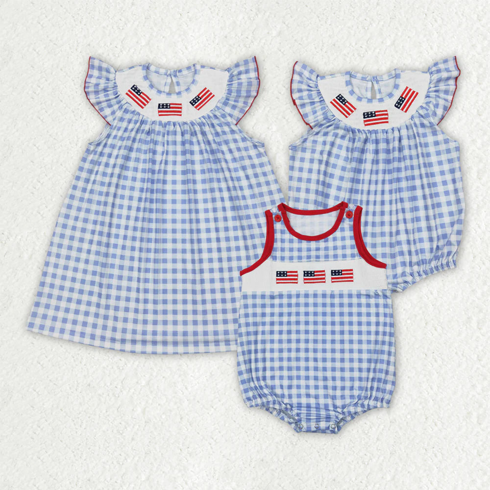 Smocked Sibling 4th of July Outfit **PRE ORDER**