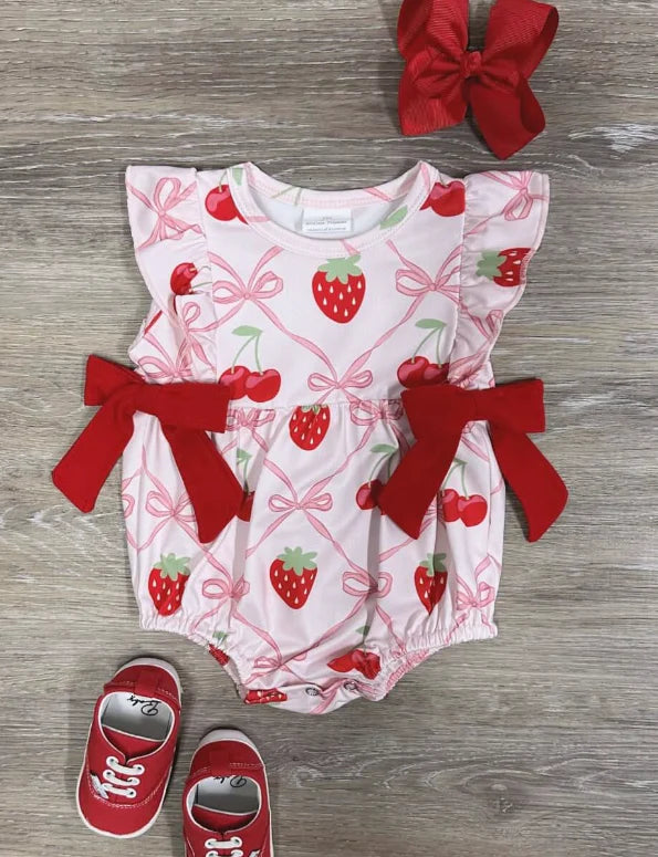 Strawberry Bubble Romper **PRE ORDER**
