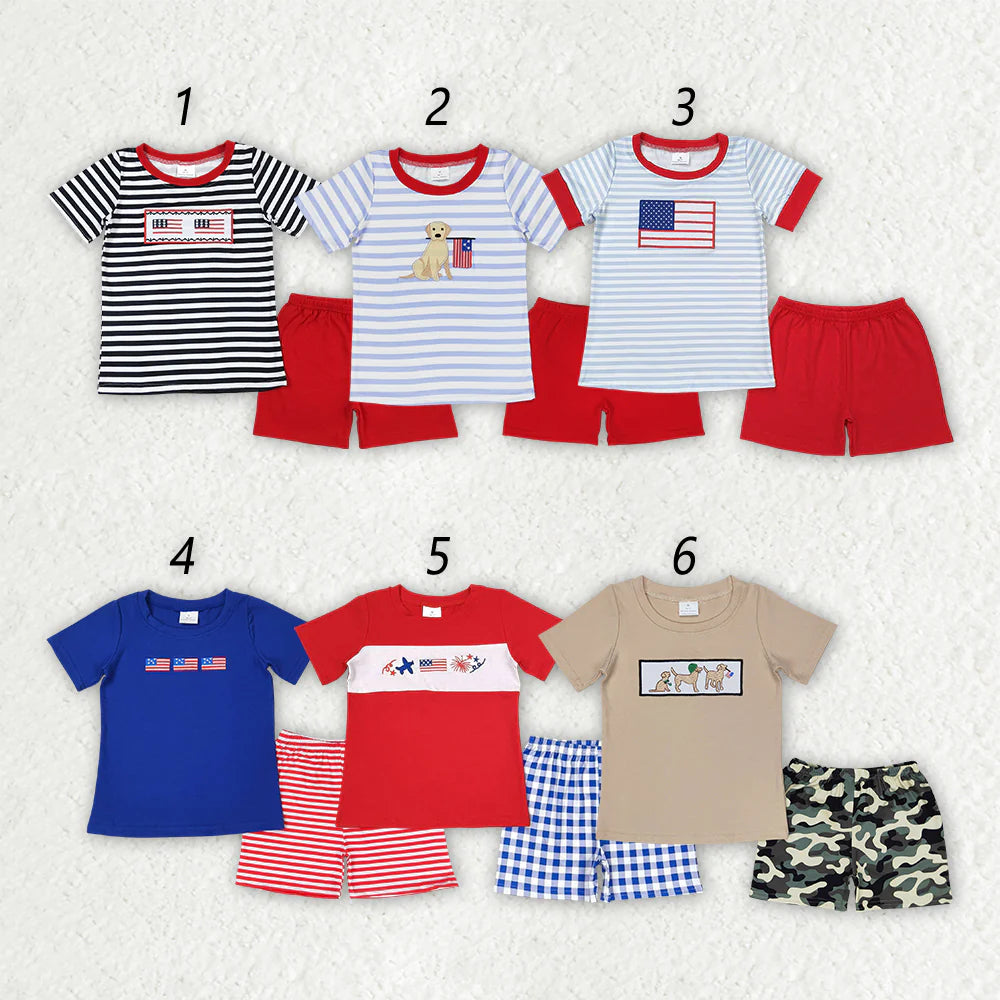 Boy’s Embroidery 4th of July Outfits **PRE ORDER**
