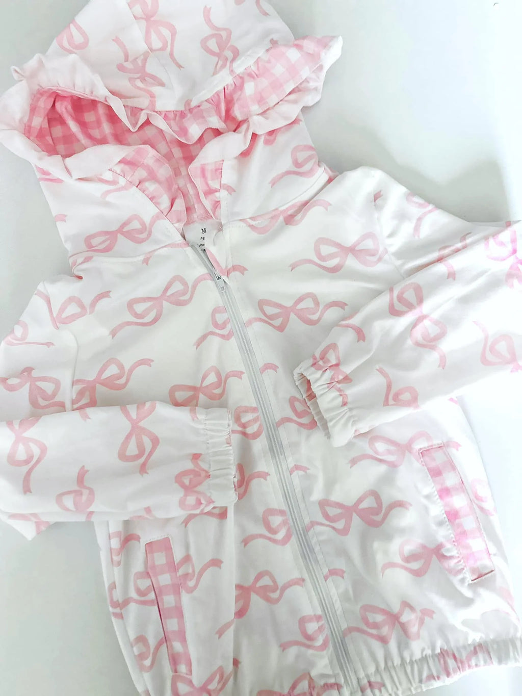Pink Bows Hooded Zip Jacket **PRE ORDER**