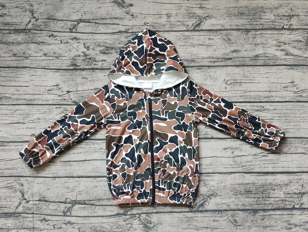Camo Windbreaker Hooded Zip Jacket **PRE ORDER**