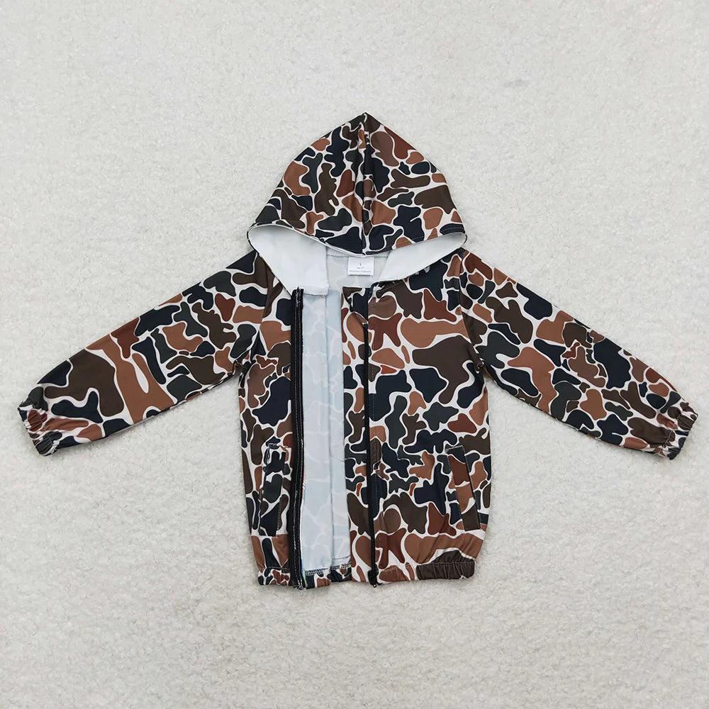 Camo Windbreaker Hooded Zip Jacket **PRE ORDER**