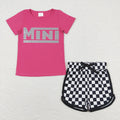 Mini Checkered Shorts Set **PRE ORDER**
