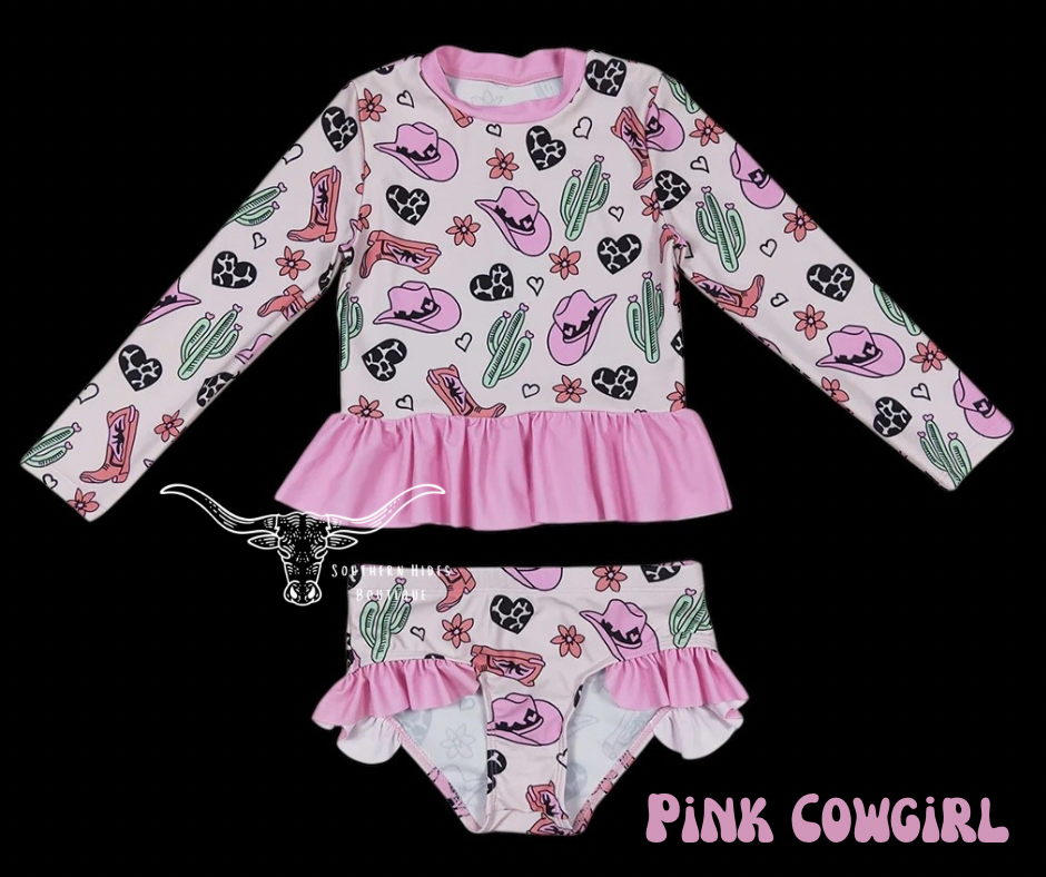 Girl’s Pink Cactus Swimsuit *Pre Order*