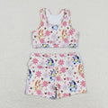 Blue Dog Yoga Shorts Set **PRE ORDER**