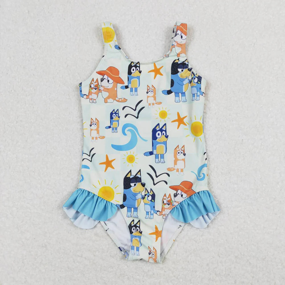 Blue Dog Girl’s One Piece Swim *Pre Order*