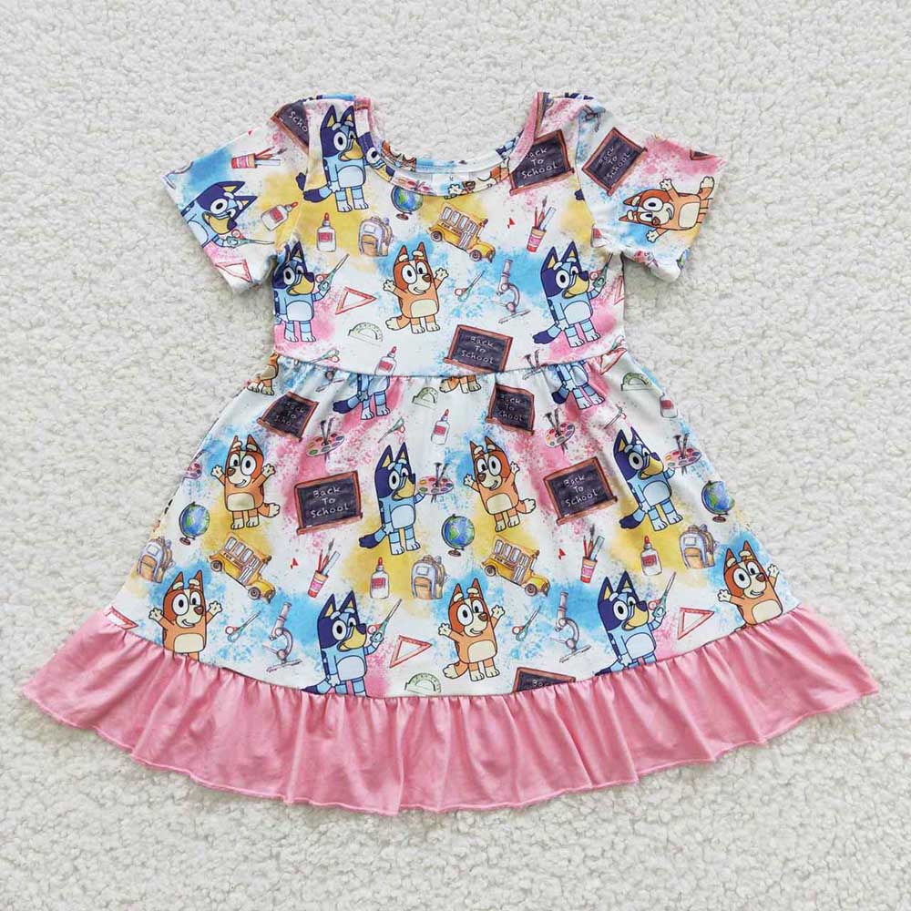 Back To School Blue Dog Dress