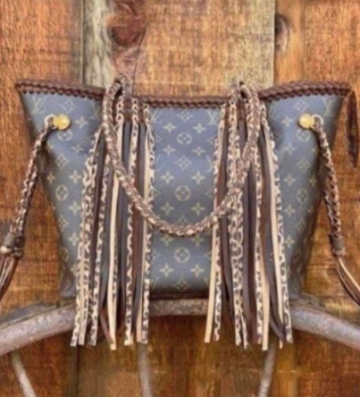 Leopard Fringe Tote **PRE ORDER**