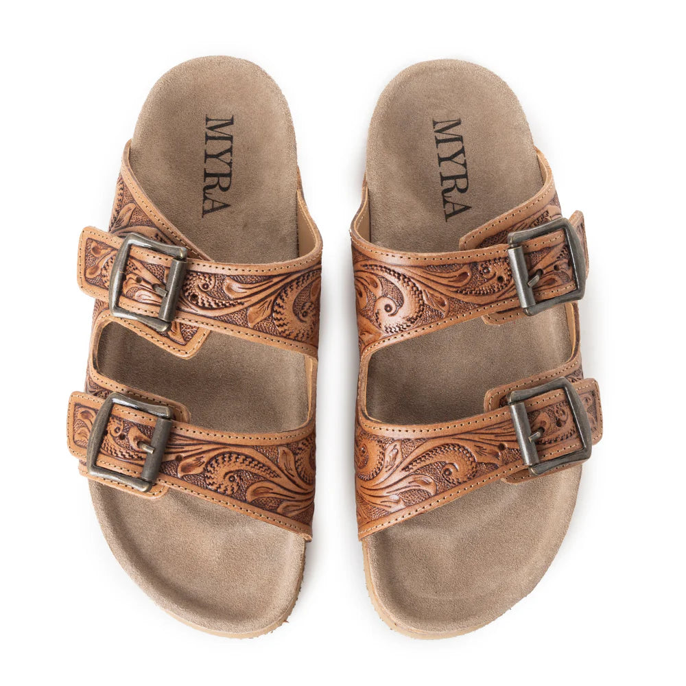 Footo Tooled Leather Sandals